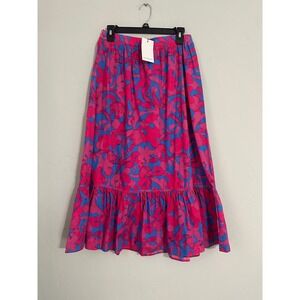 Sugarlips Pink and Blue Floral Maxi Skirt